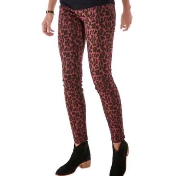 Soft Surroundings The Ultimate High-rise Leopard Skinny Jeans Size 12 NWT - Picture 1 of 4